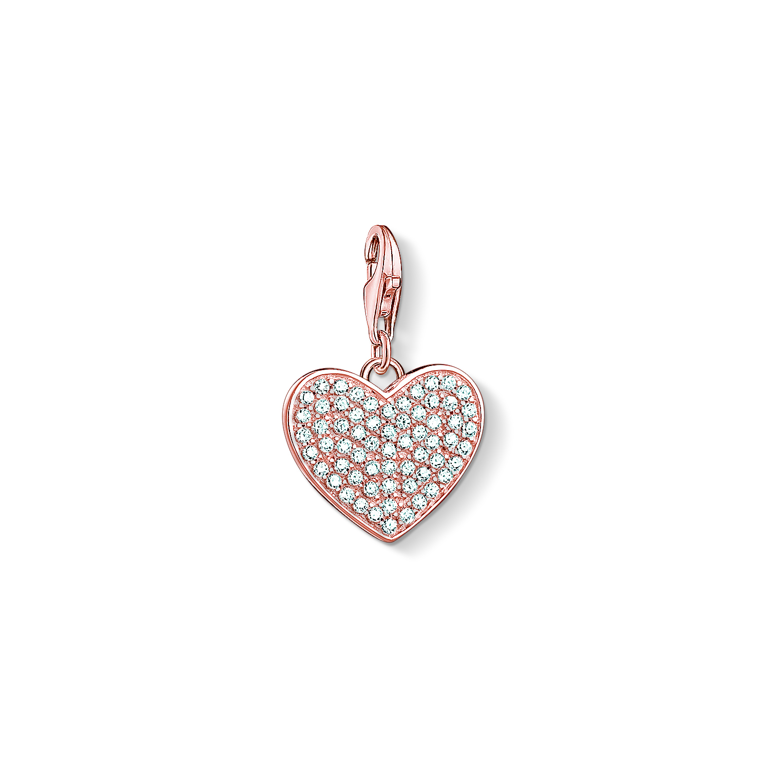 Charm coeur plaqué or rose 18 kt, cz - 1569-416-14 - Thomas Sabo