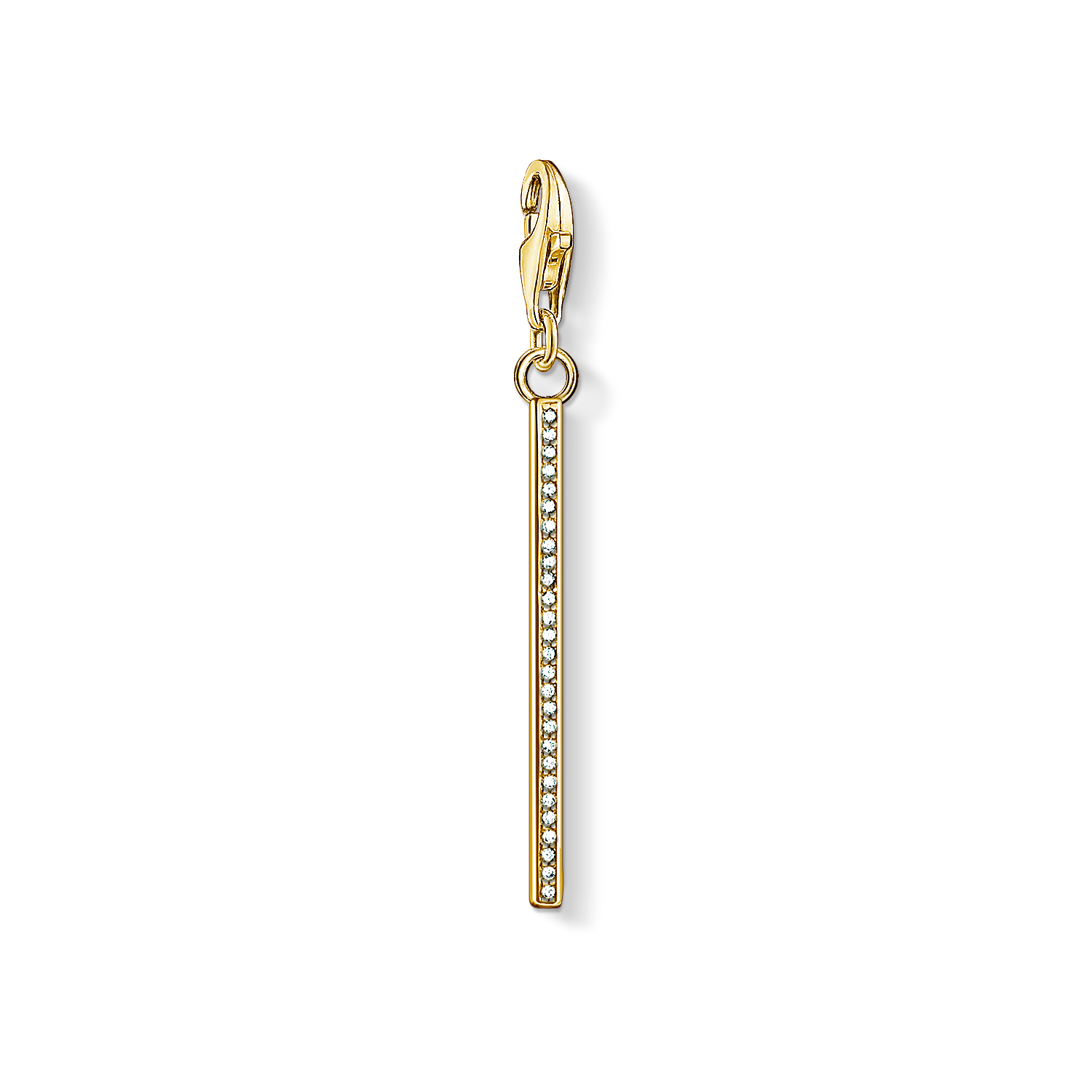 18 kt yellow-plated gold charm, zirconium - 1577-414-14 - Thomas Sabo