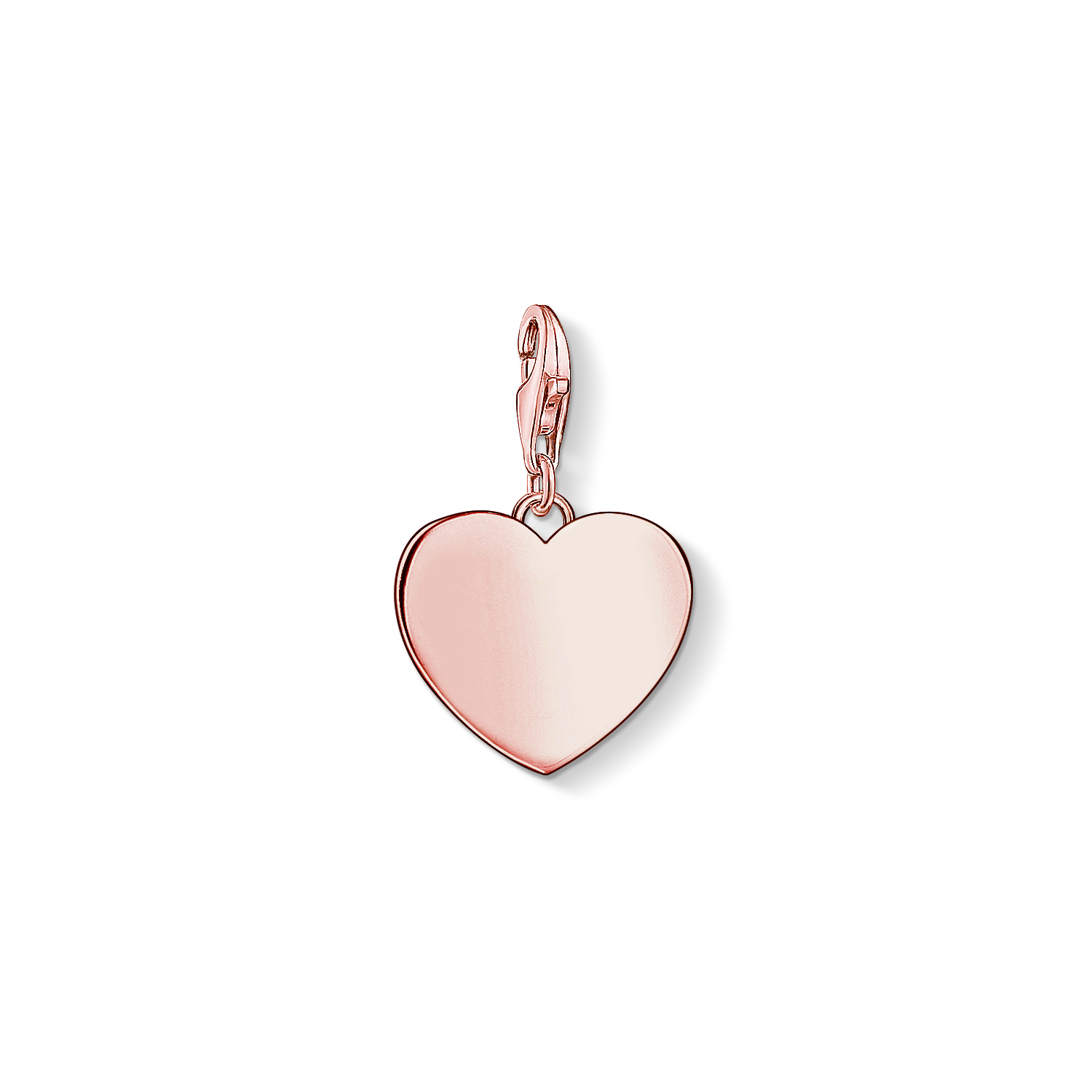 Coeur à graver plaqué or rose 18 kt