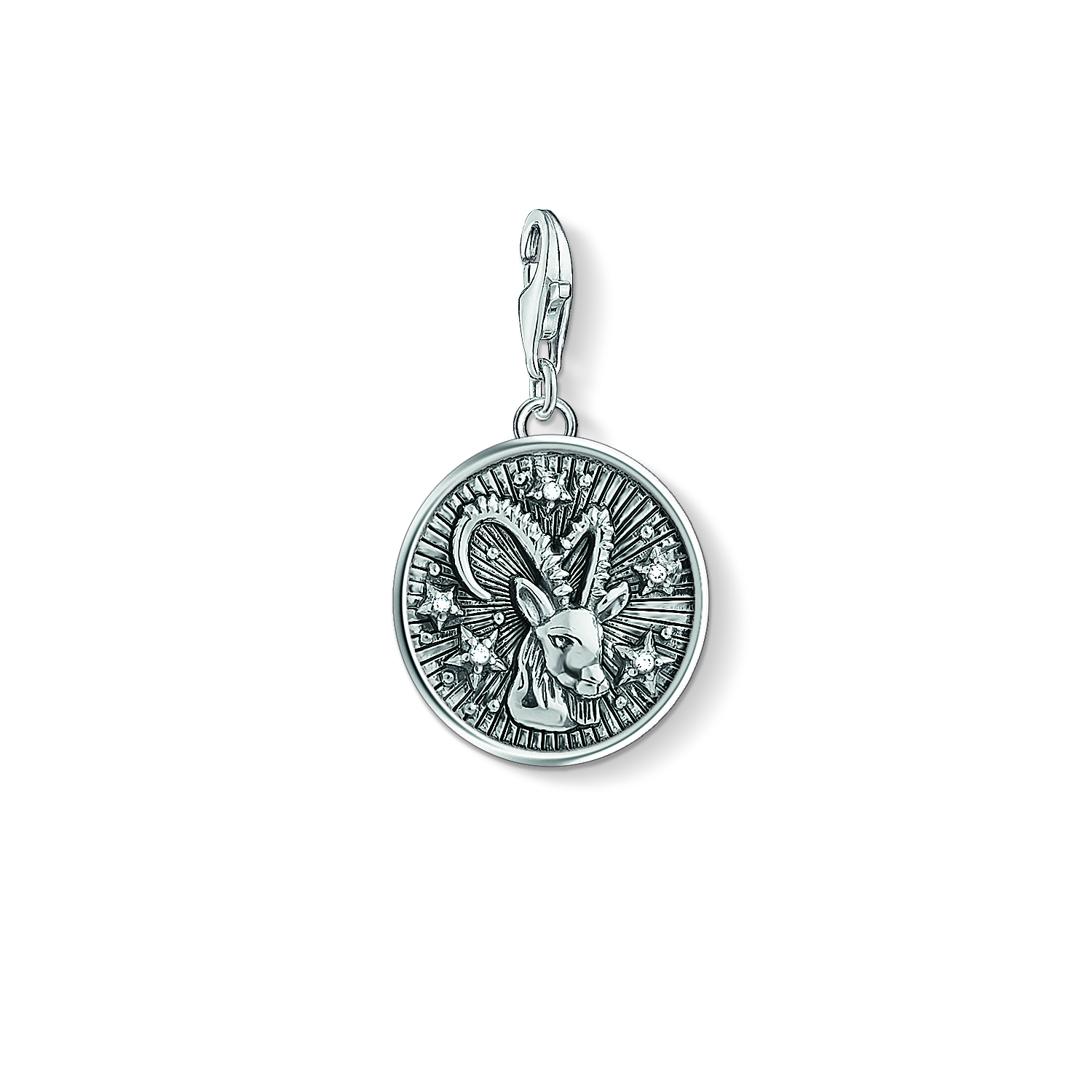 Charm signe zodiaque capricorne, argent