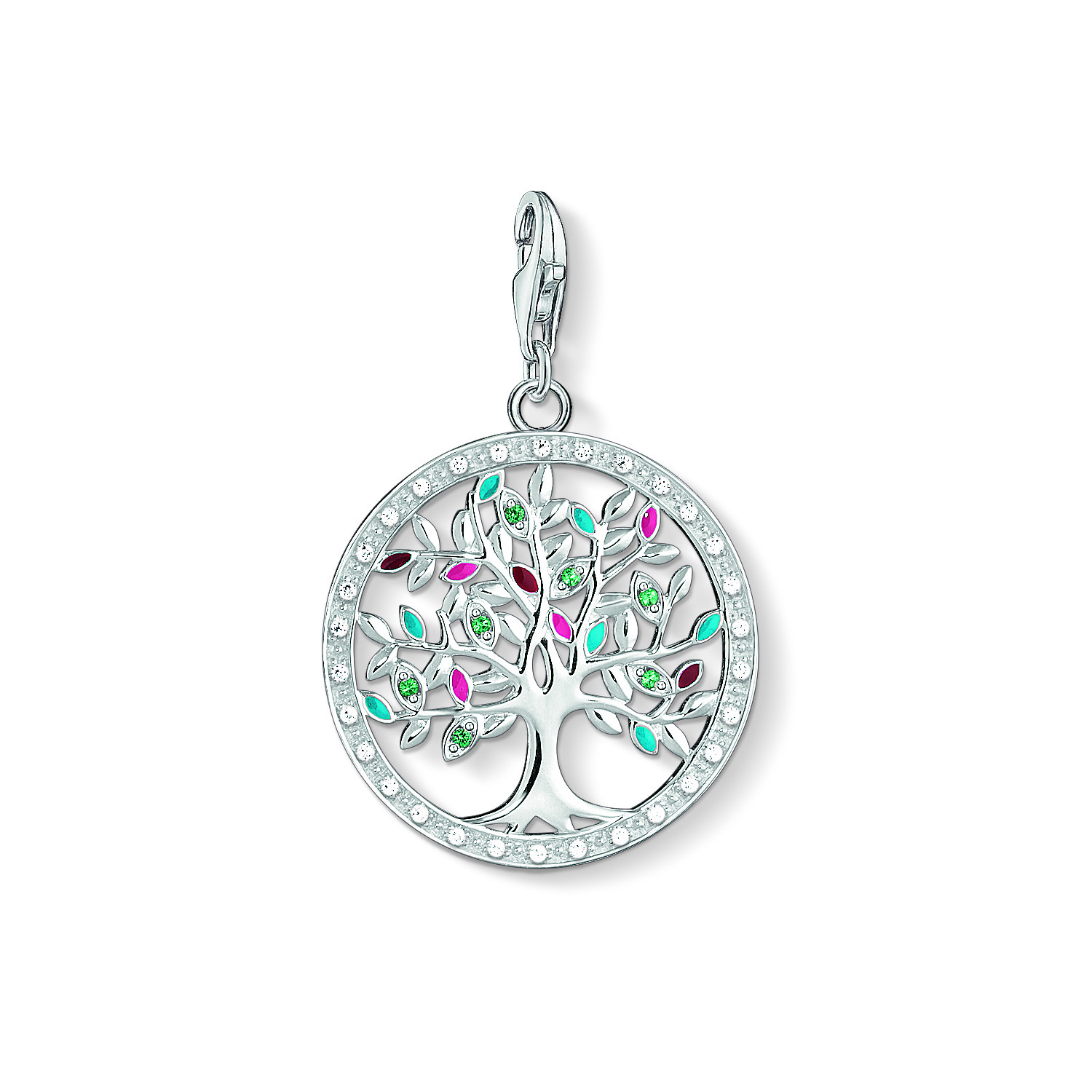 Charm arbre de vie, argent, émail, vitro-céramique multicolore - 1667-473-7 - Thomas Sabo