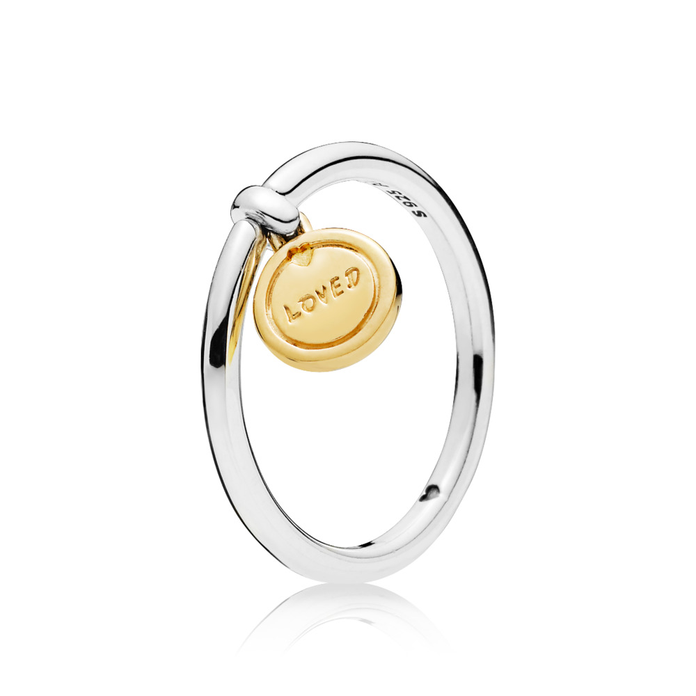 Bague médaillon d'amour argent et shine