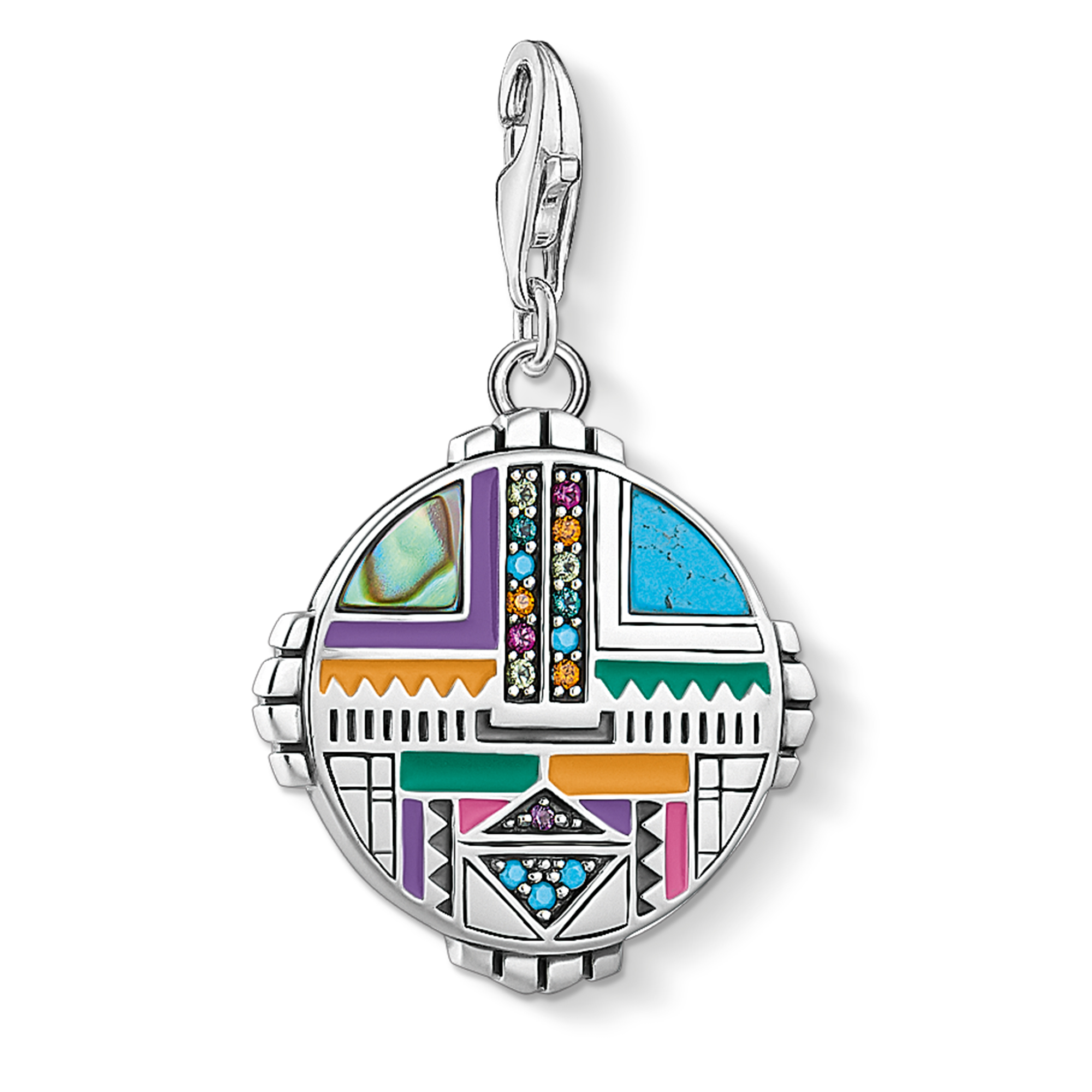 Charm médaille, cz multicolores - 1762-991-7 - Thomas Sabo