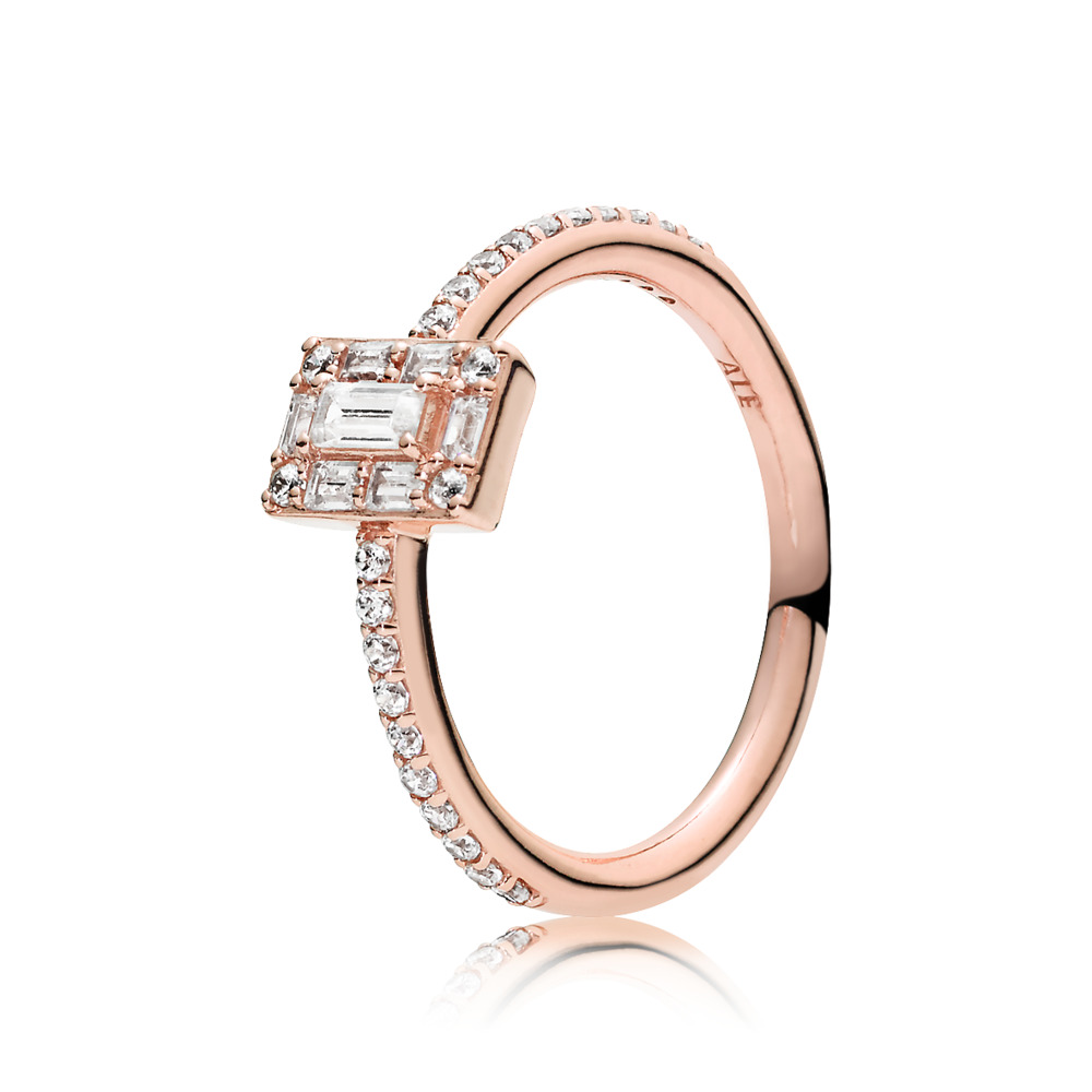 Bague glace lumineuse, cz incolore - 187541CZ-52 - Pandora