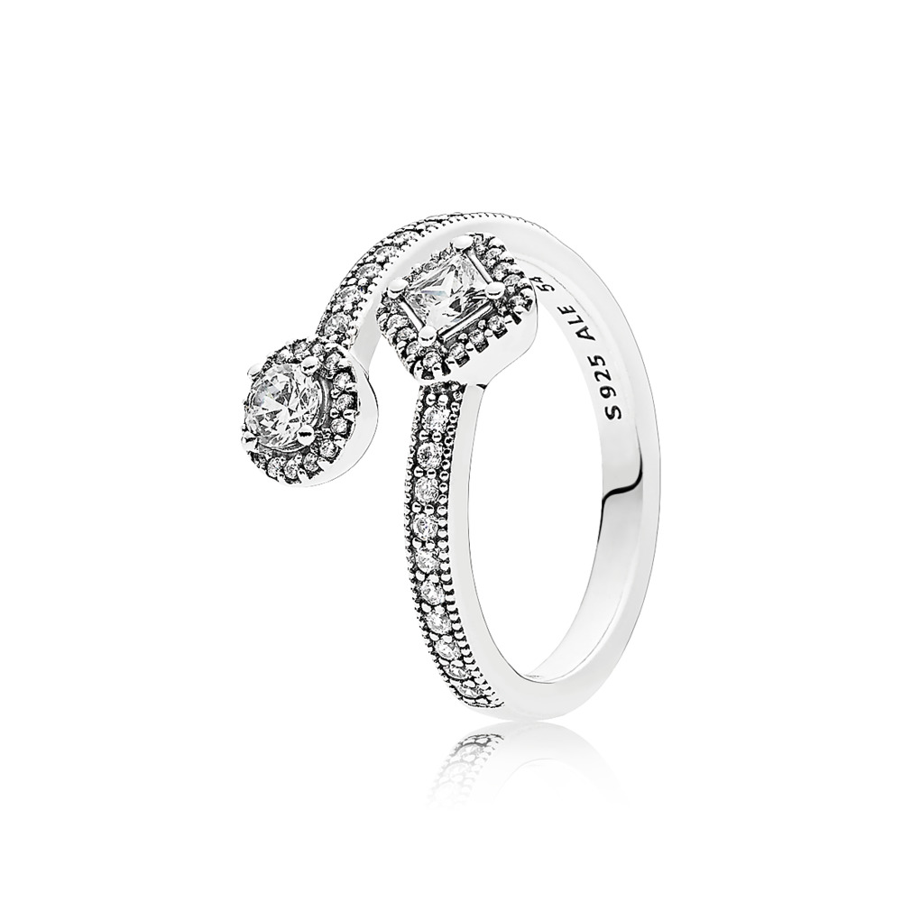 Si: 54, abstract elegance cz ring - 191031CZ-52 - Pandora