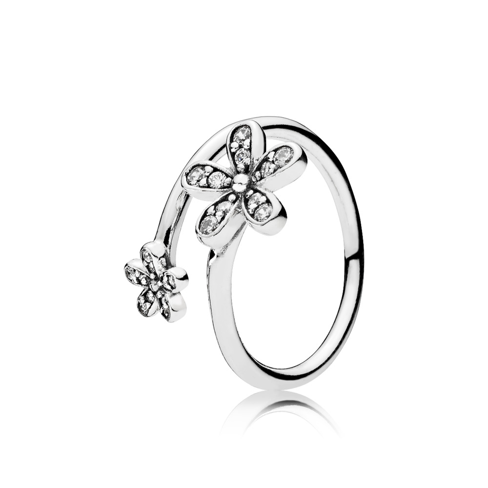 Si: 50, dazzling daisies ring - 191038CZ-50 - Pandora