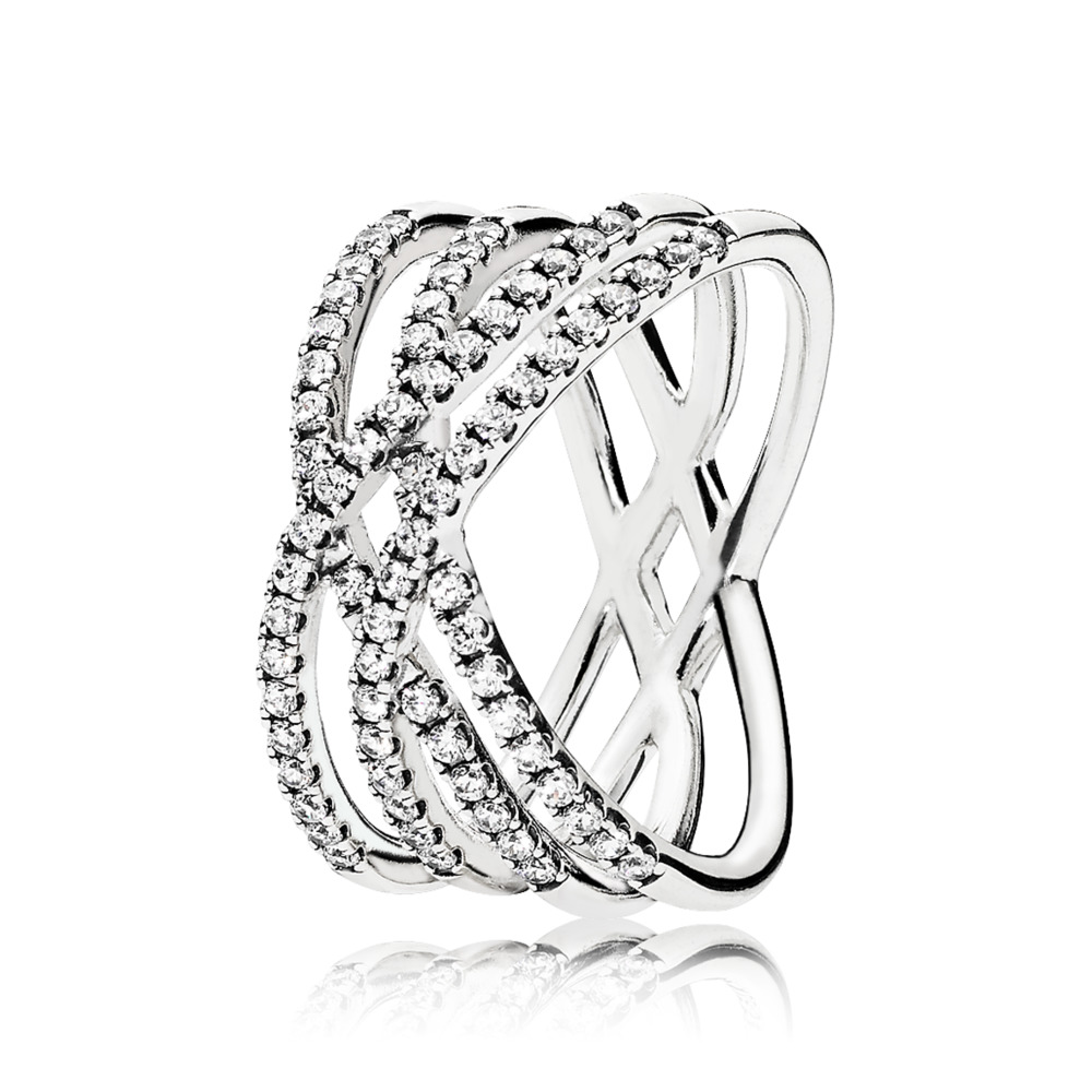 Colorless cz, cosmic son ring - 196401CZ-54 - Pandora