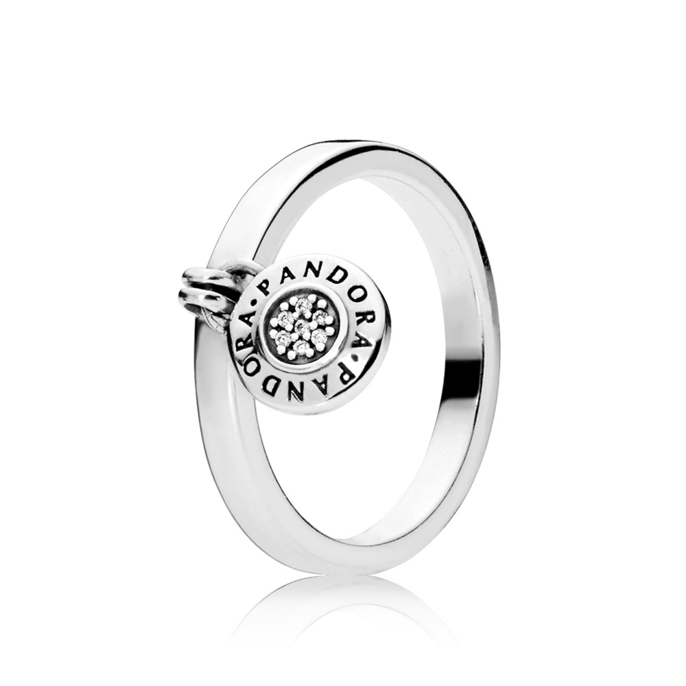 Bague signature pandora, cz incolore