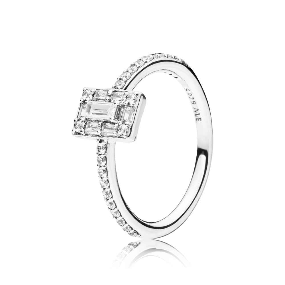 Bague glace lumineuse, cz incolore - 197541CZ-52 - Pandora