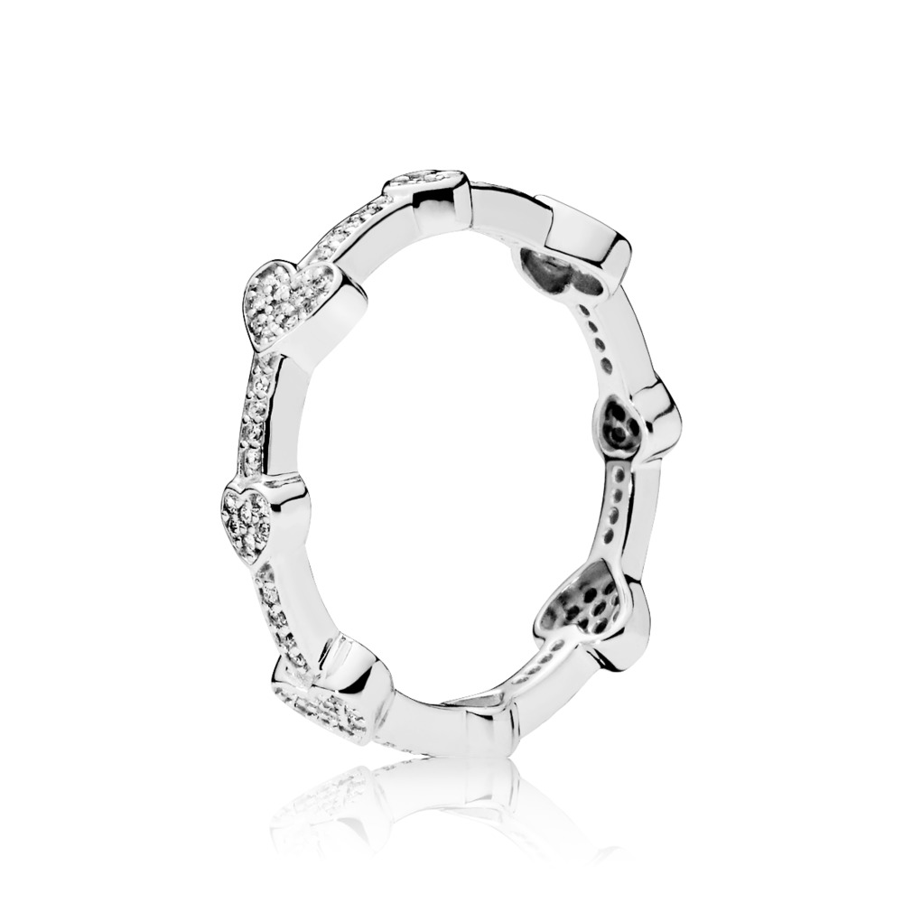 Bague points scintillants, argent, zircons - 197729CZ-52 - Pandora