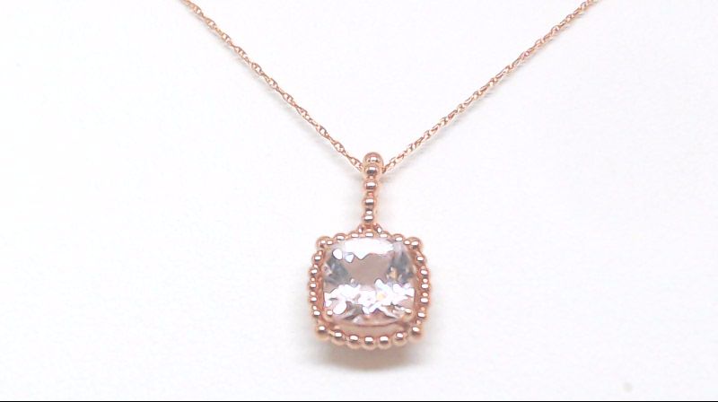 Pendentif en or rose avec morganite