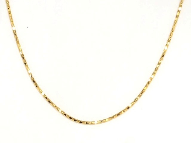 Yellow gold textured chain - 2815-18 - Exclusivity