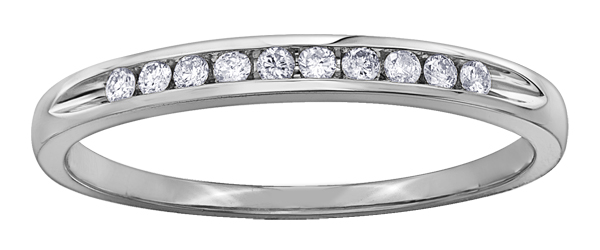 White gold semi-eternity with 10 dia pts - 30013 - Corona