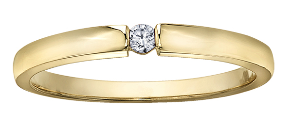 Yellow gold solitary with 4.5 dia pts tot - 30042 - Corona