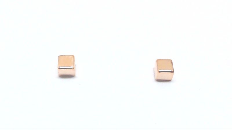 2.5 mm rose gold square fixed earrings - 3086-2.5R - Exclusivity