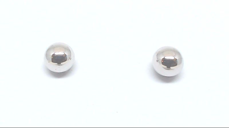 4 mm white gold fixed bead earrings - 3566-4B - Exclusivity