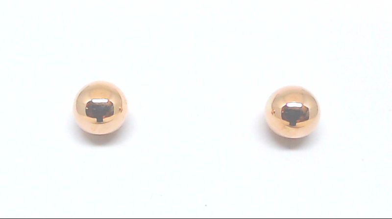 4 mm rose gold fixed bead earrings