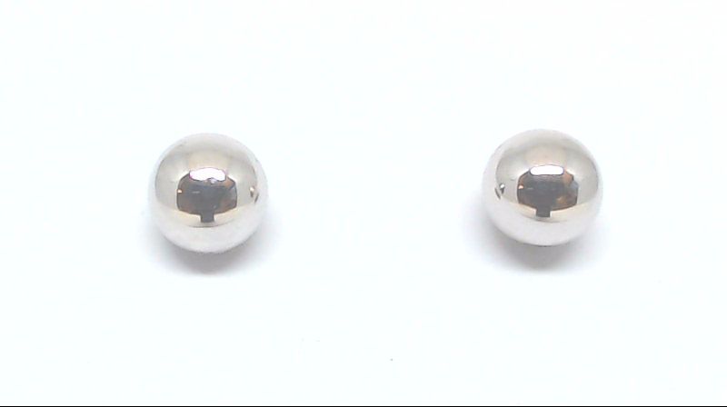 5 mm white gold fixed bead earrings - 3566-5B - Exclusivity