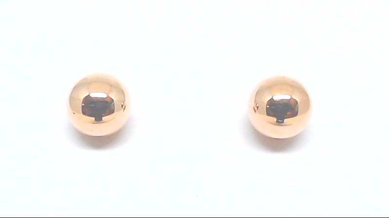 5 mm rose gold fixed bead earrings