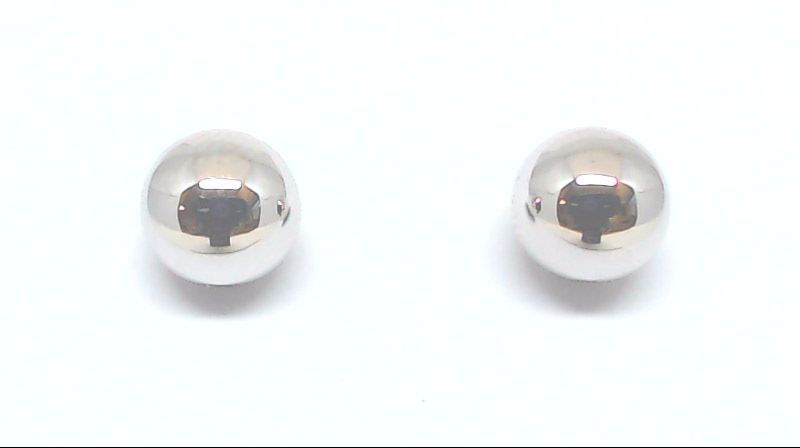 6 mm white gold fixed bead earrings - 3566-6B - Exclusivity