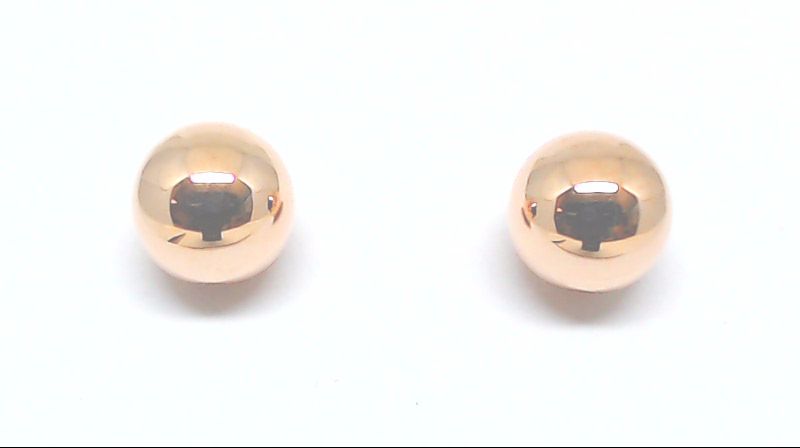 6 mm rose gold fixed bead earrings