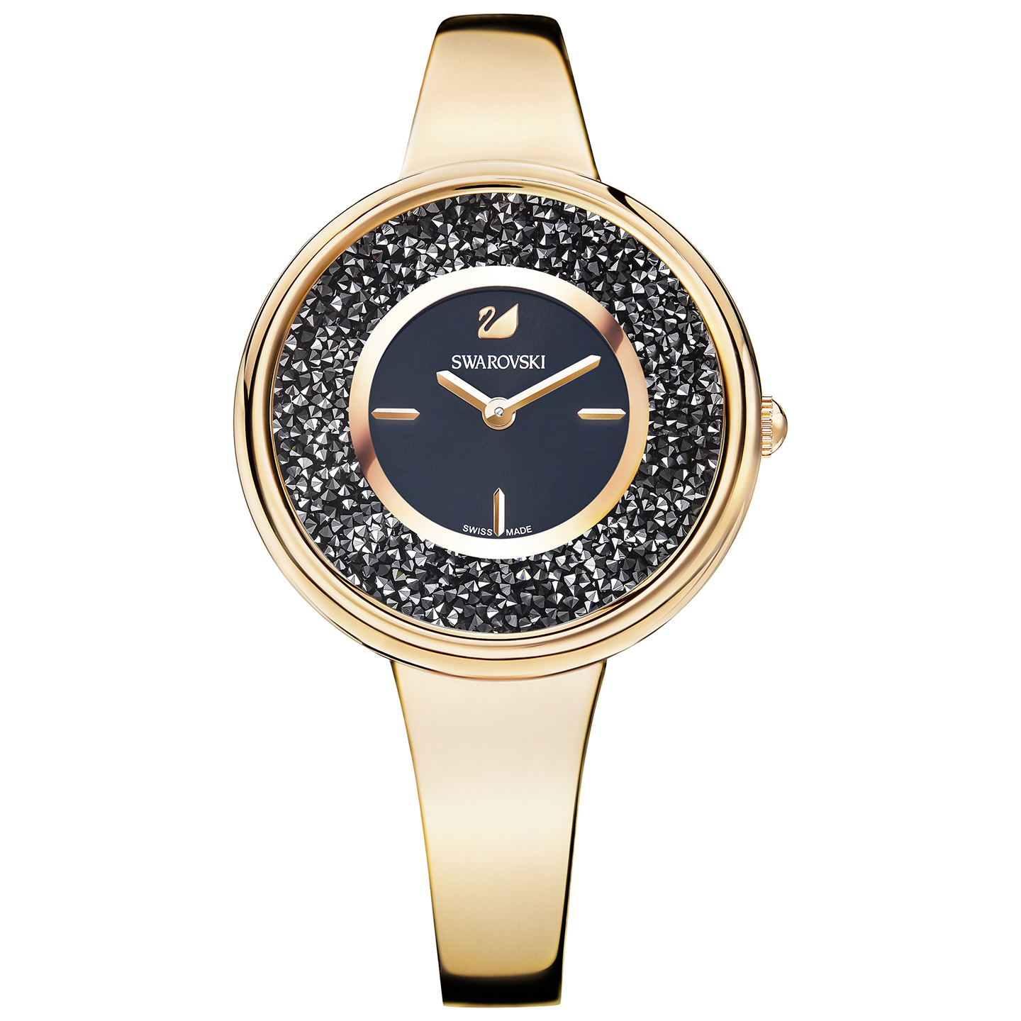 Women's pinkish watch with black crystals - 5295334 - Swarovski