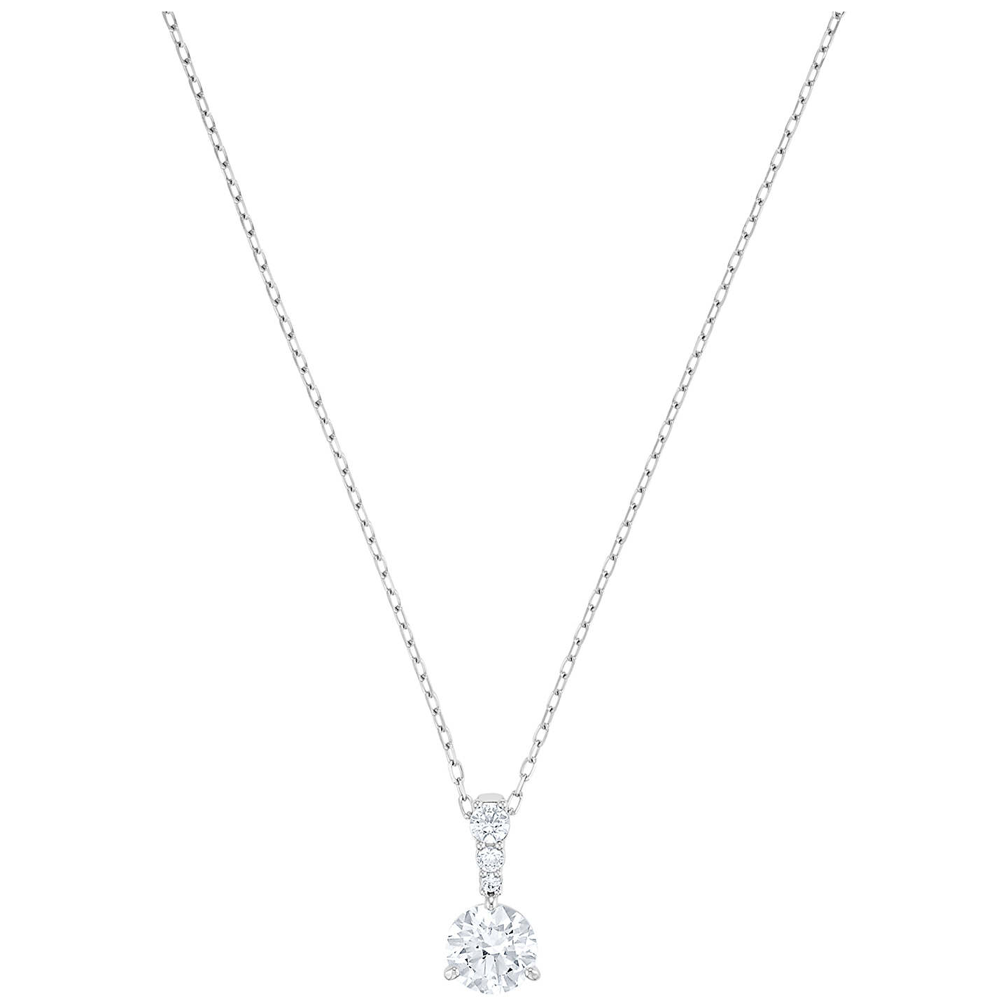 Pendentif métal rhodié, cristaux blancs - 5472635 - Swarovski