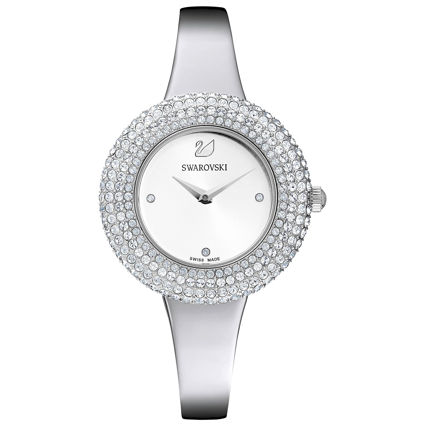 Montre femme métal et cristaux blanc - 5483853 - Swarovski