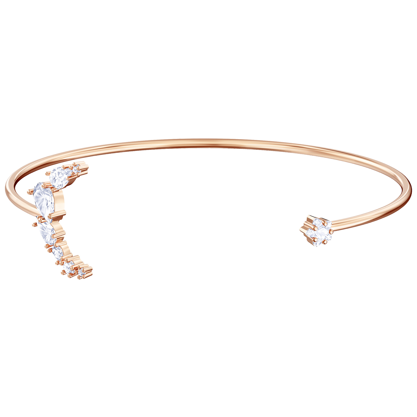 Bracelet rigide, métal rosé, cristaux - 5486810 - Swarovski