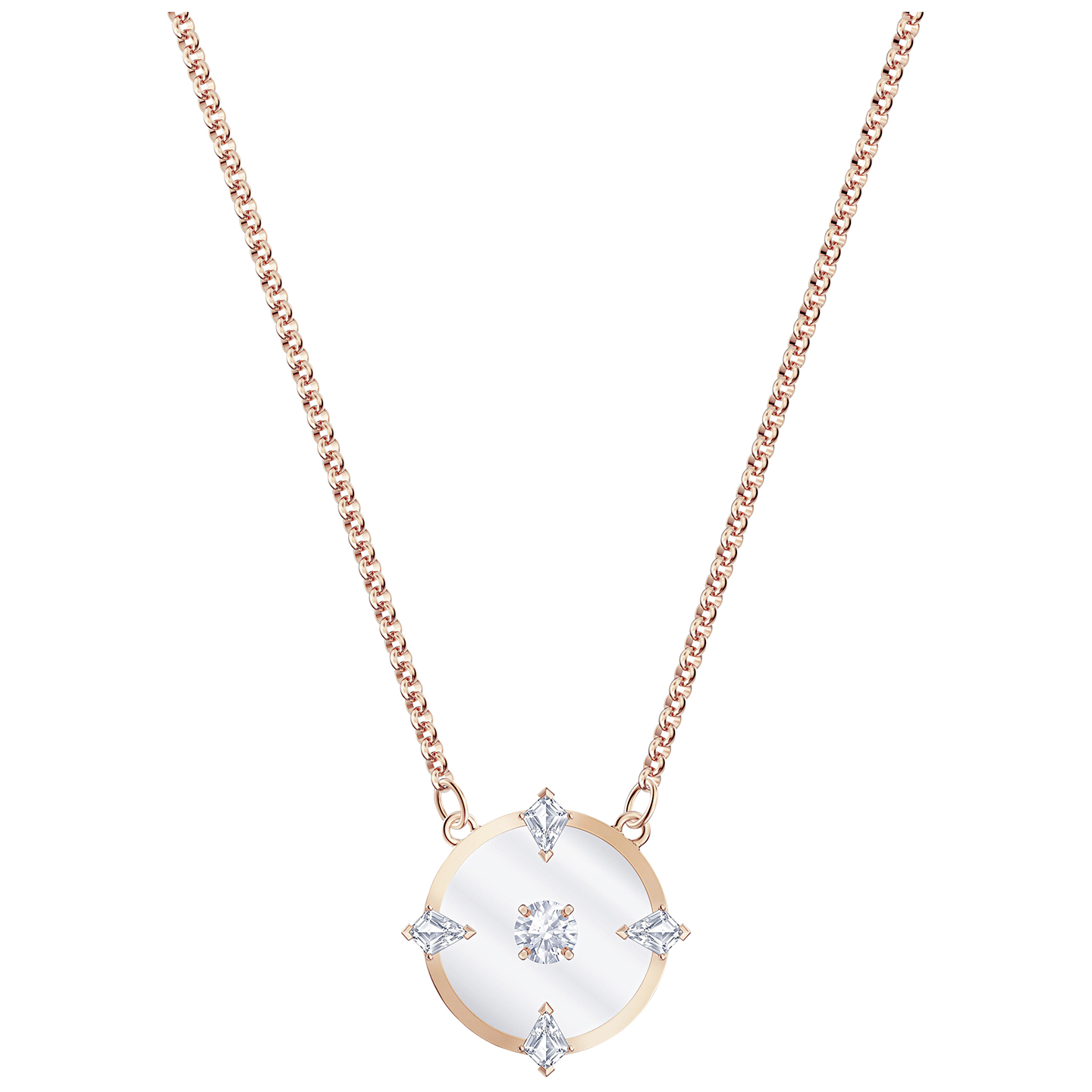 Women's pinkish metal white crystal necklace - 5488400 - Swarovski