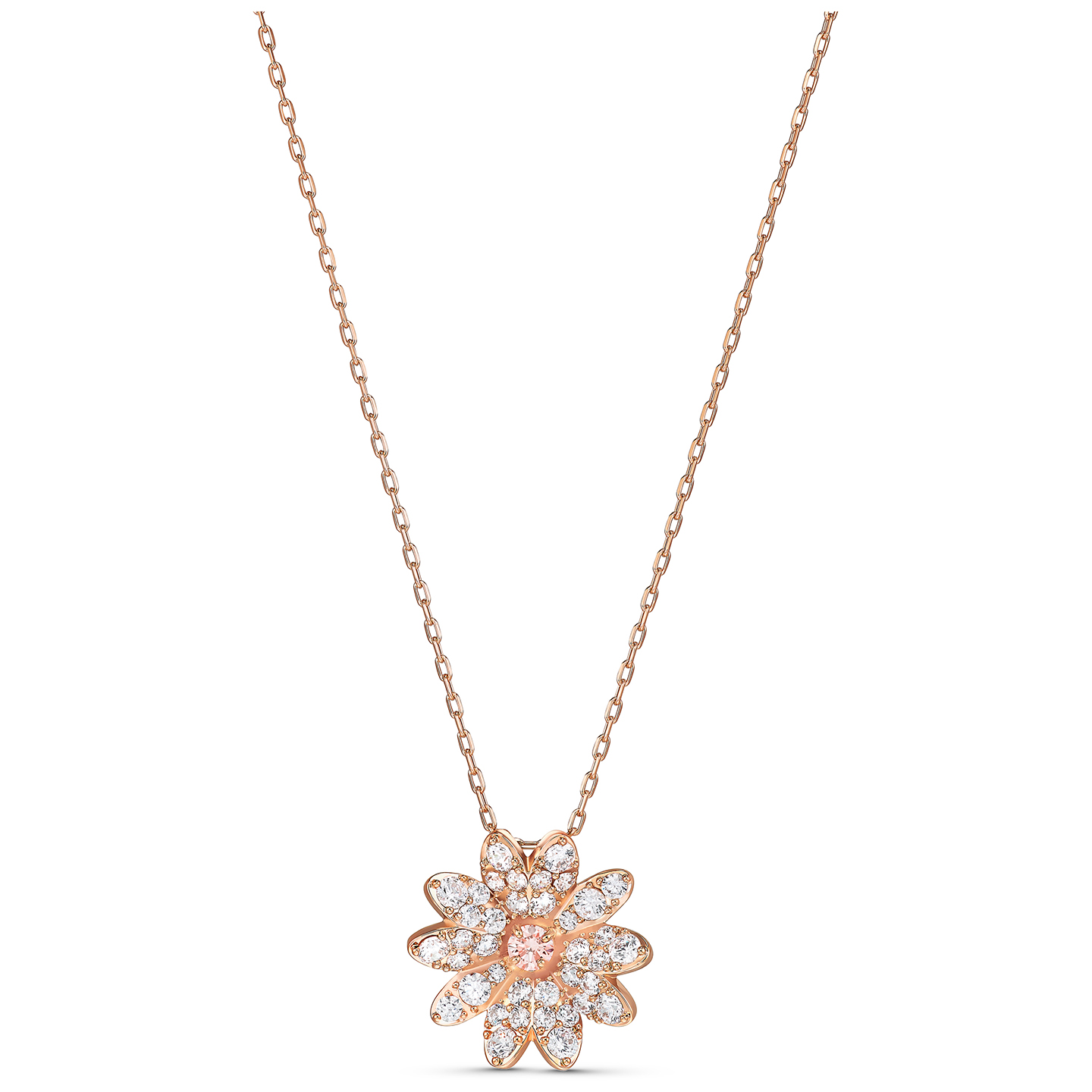 Pinkish metal crystal flower necklace - 5540973 - Swarovski