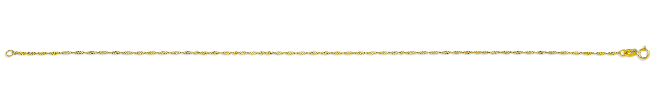 Yellow gold Singapore anklet chain - 7065A - Exclusivity