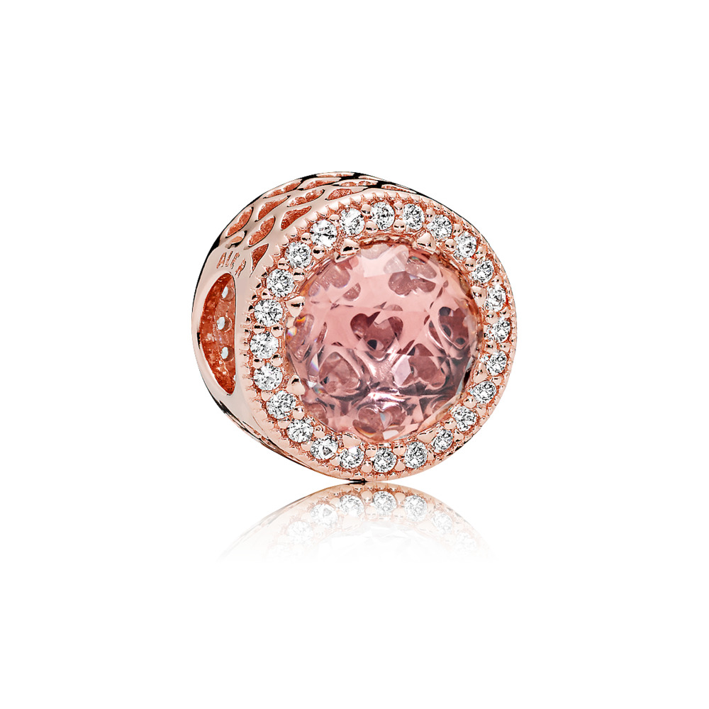 Coeurs radieux,rose,cristal blush et cz - 781725NBP - Pandora