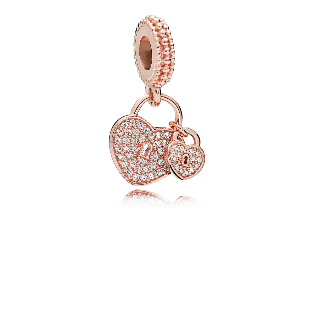 Bille coeur éternel, rose et cz incolore - 781807CZ - Pandora