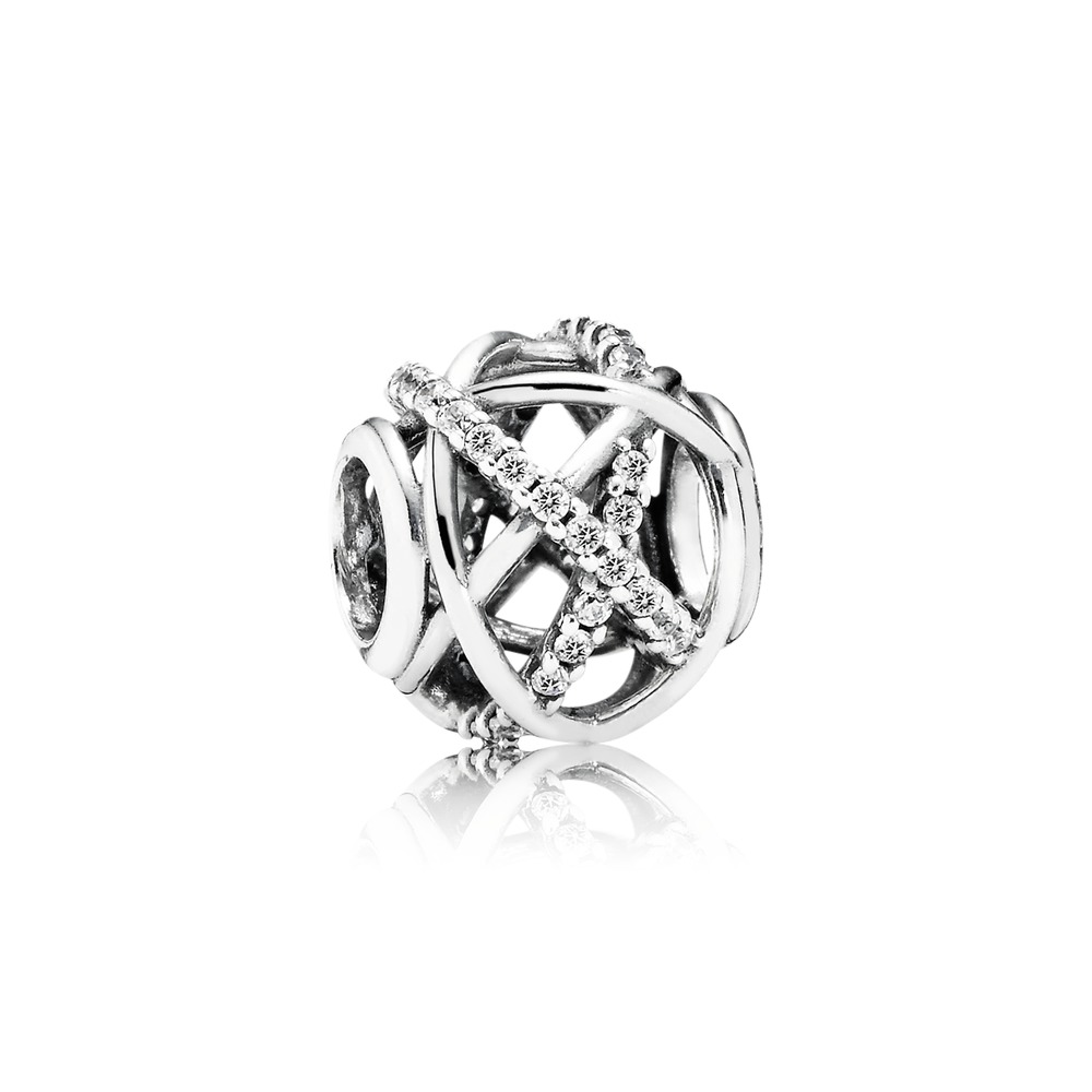 Bille ajourée lignes scintillantes, cz incolores - 791388CZ - Pandora