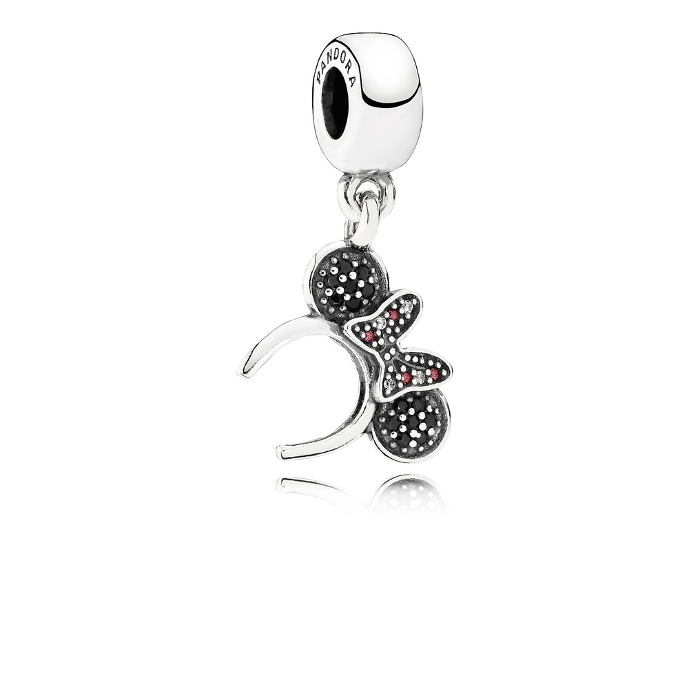 Bille disney, mes oreilles de minnie, argent, zircons noirs