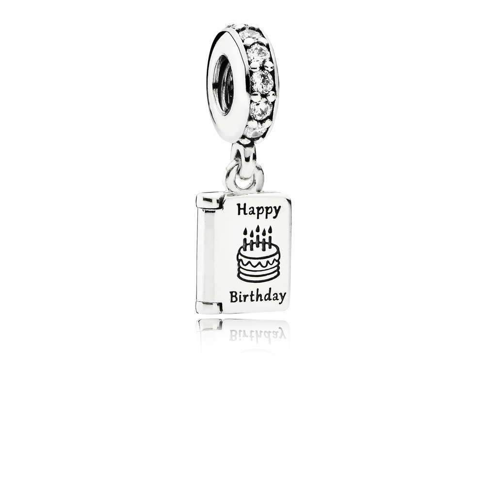 Bille carte d'anniversaire, cz incolores - 791723CZ - Pandora