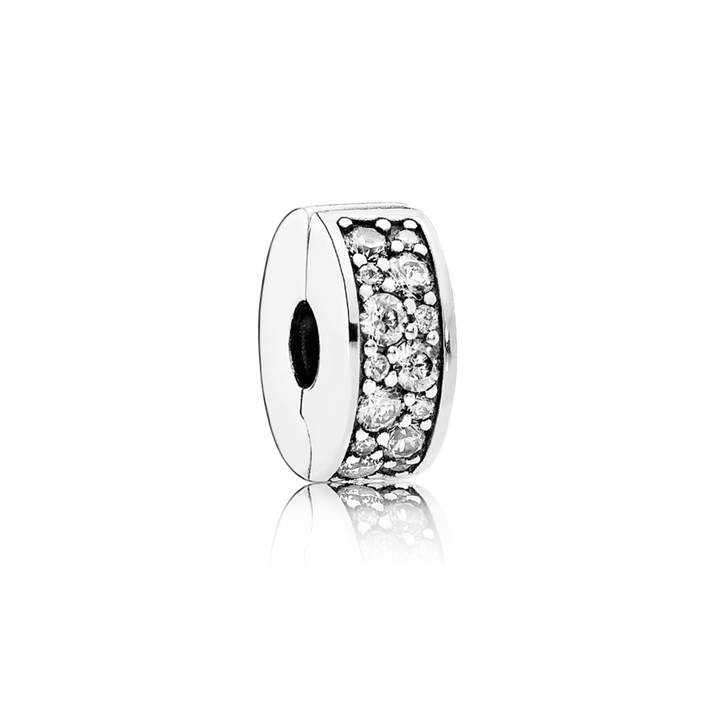 Clip argent, zircons - 791817CZ - Pandora