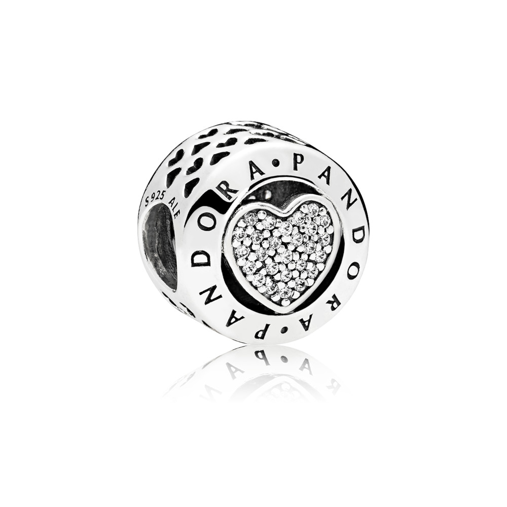 Coeur signature de pandora, cz incolore - 796218CZ - Pandora