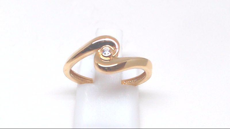 10K Rose Gold Ring, Clear Zircon - AYZ-311-R - Exclusivity