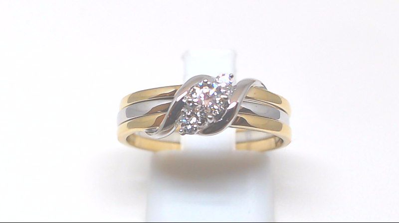 Alliances in 2 tone gold with 19 diamond points - BJ9386-2T - Exclusivity