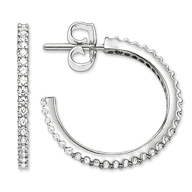 Hoop earrings with cz