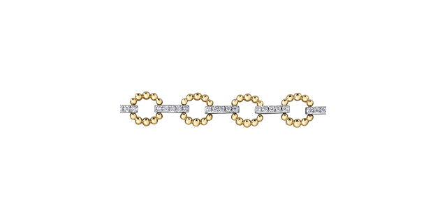 2-tone gold bracelet with 75 dia pts - DD7420 - Corona