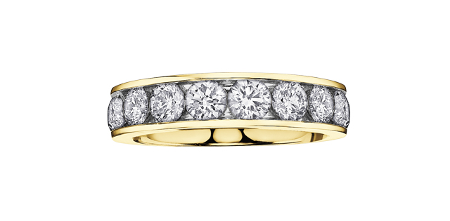 Yellow gold semi-eternity with 33 dia pts tot - DX552Y33 - Corona