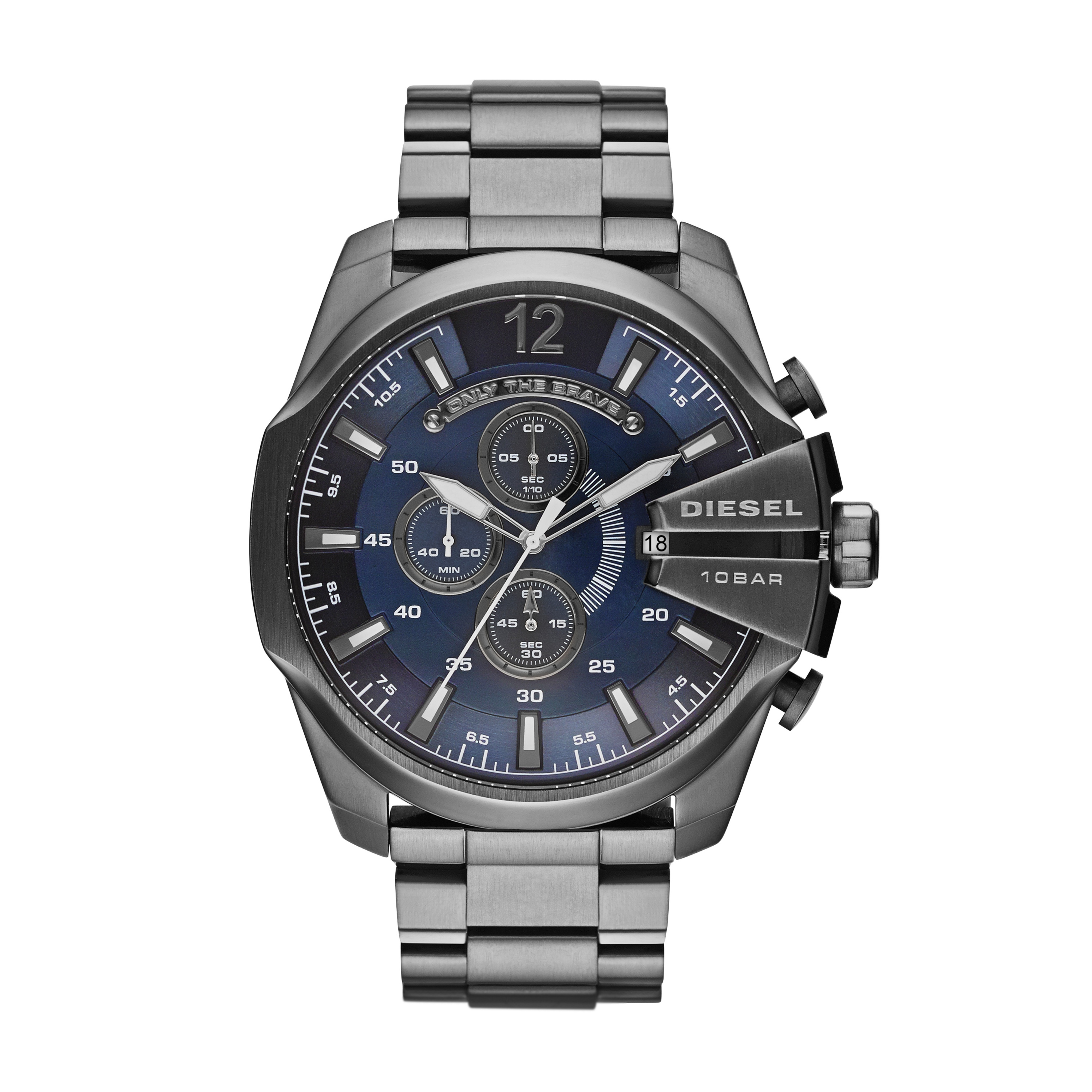 Black steel watch, blue dial - DZ4329 - Diesel