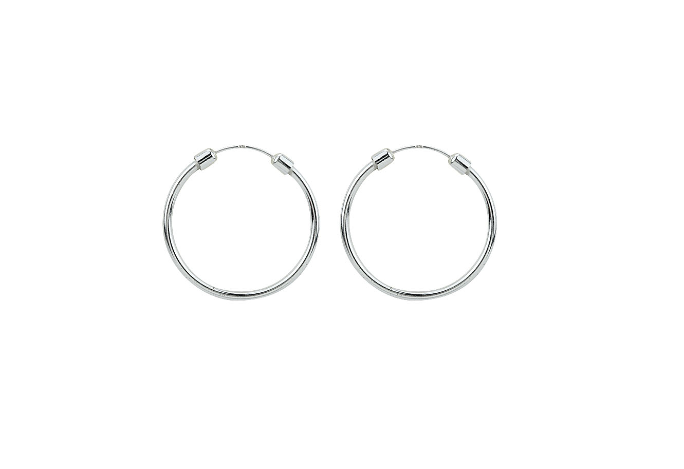 Silver hoop earrings for women