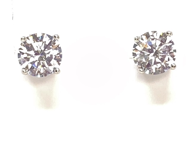 Silver fixed earrings with zirconium - E3862 - Gl Creation