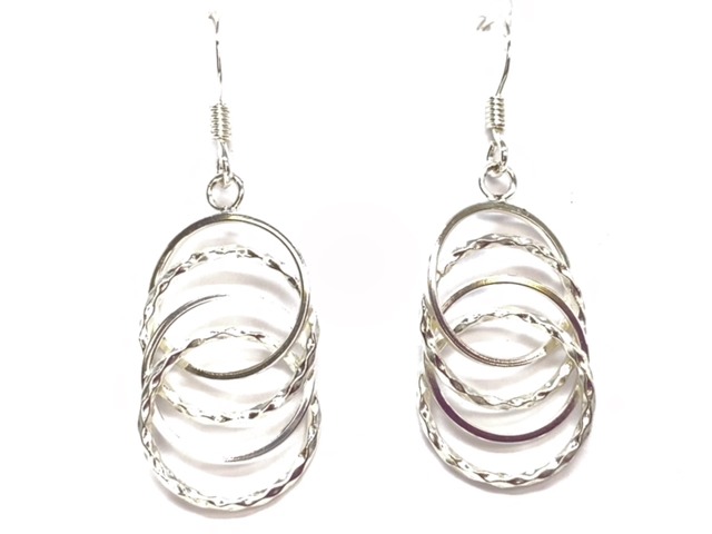 B-o pendantes en argent cercles