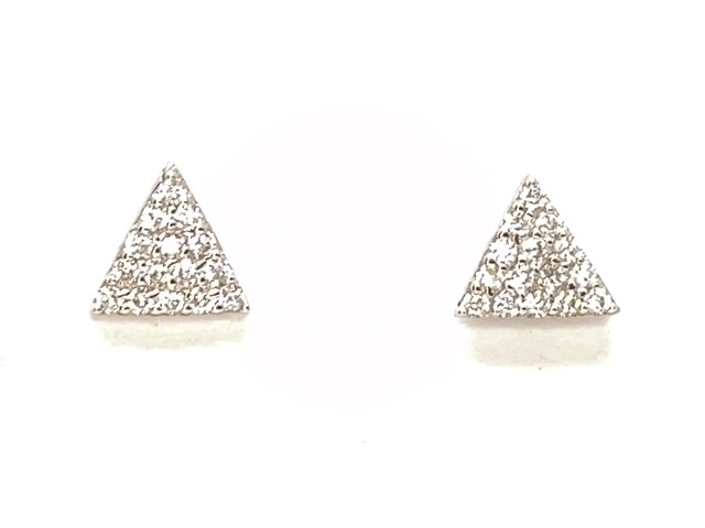 Bo fixes triangulaires, argent, zircons