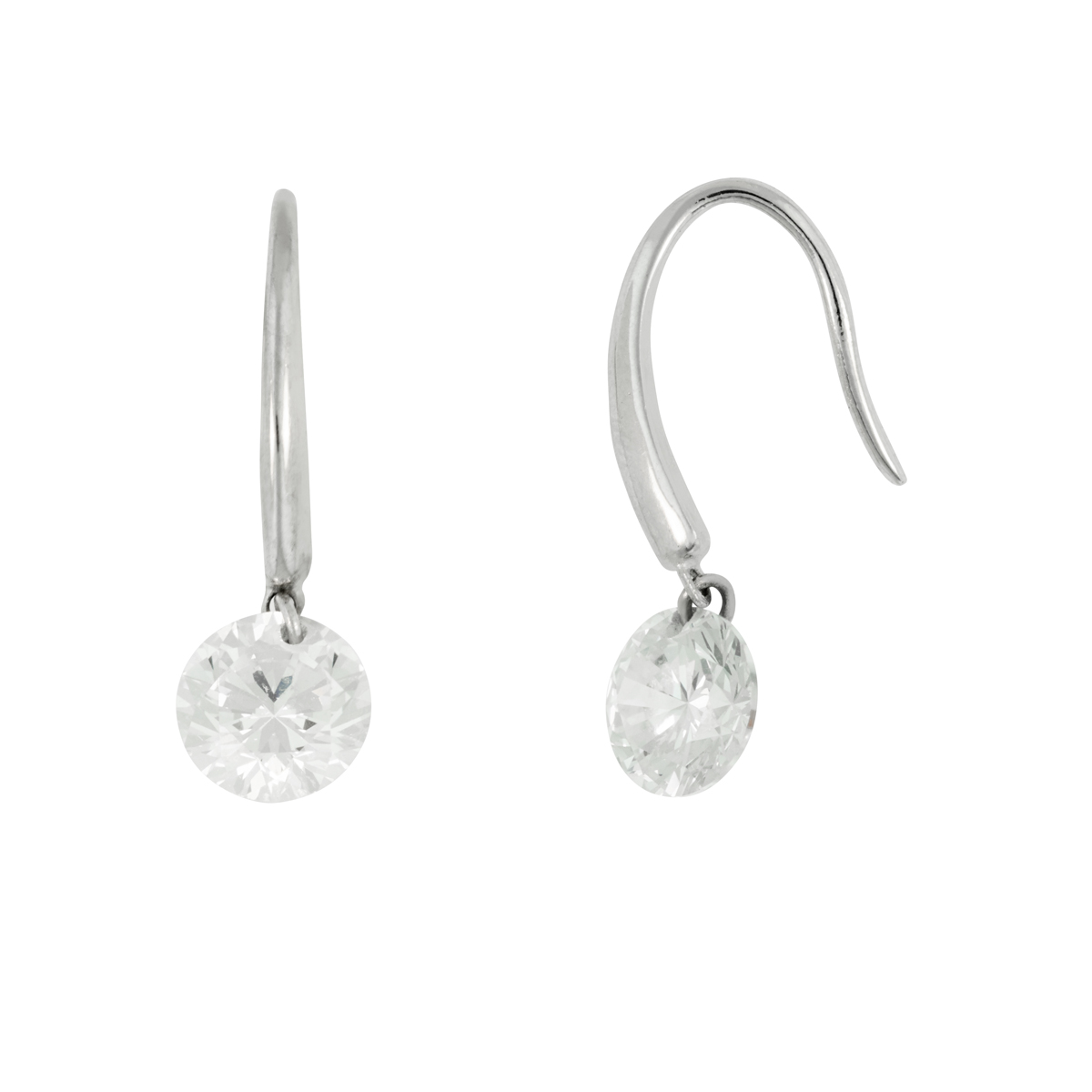 Bo pendantes argent, zircons